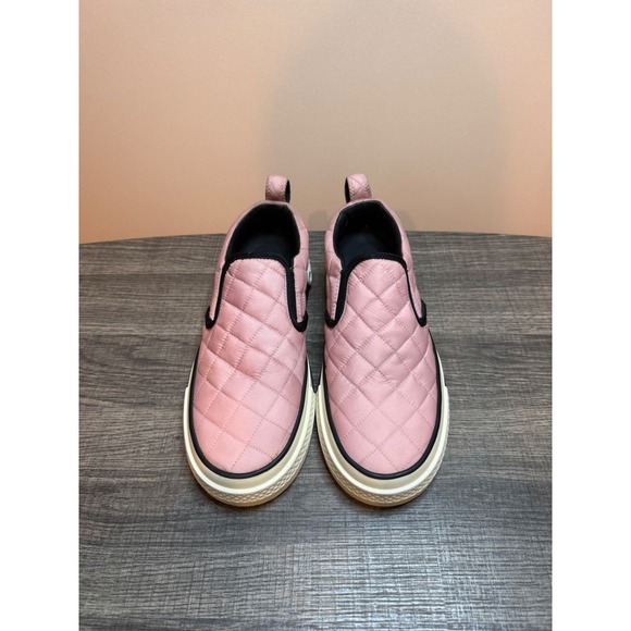 Dolce & Gabbana Shoes - Dolce & Gabbana Pink Quilted Nylon Portofino Slip On Sneakers CK1803 Size 37